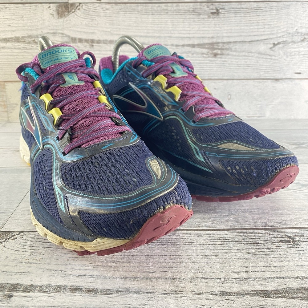 Brooks Shoes Womens 9.5 B Blue Purple Ghost DNA Running Walking Nice 1201931B431
